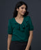 Dark Green Half Sleeve Top